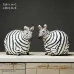 Chubby Zebra Figurine tag1