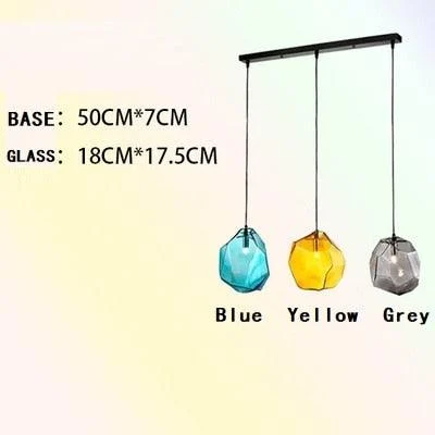 Chunk Of Crystal - Colorful Modern Glass Pendant Light -  - #tag1#