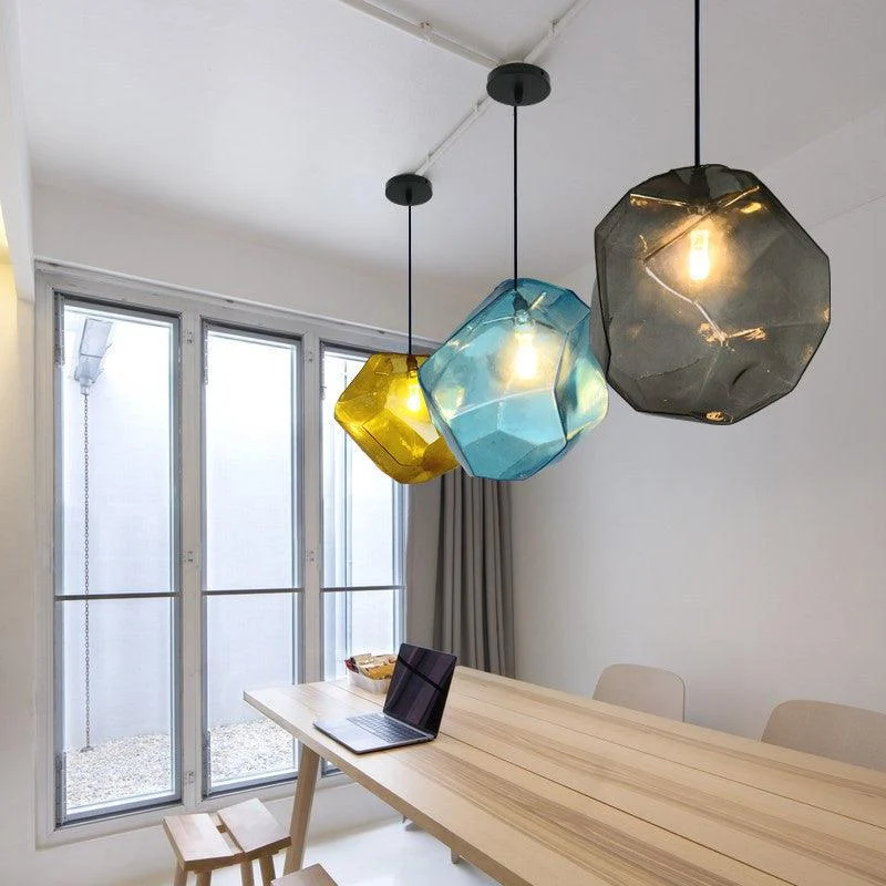 Chunk Of Crystal - Colorful Modern Glass Pendant Light -  - #tag1#