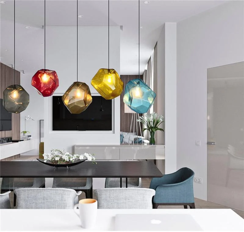 Chunk Of Crystal - Colorful Modern Glass Pendant Light -  - #tag1#