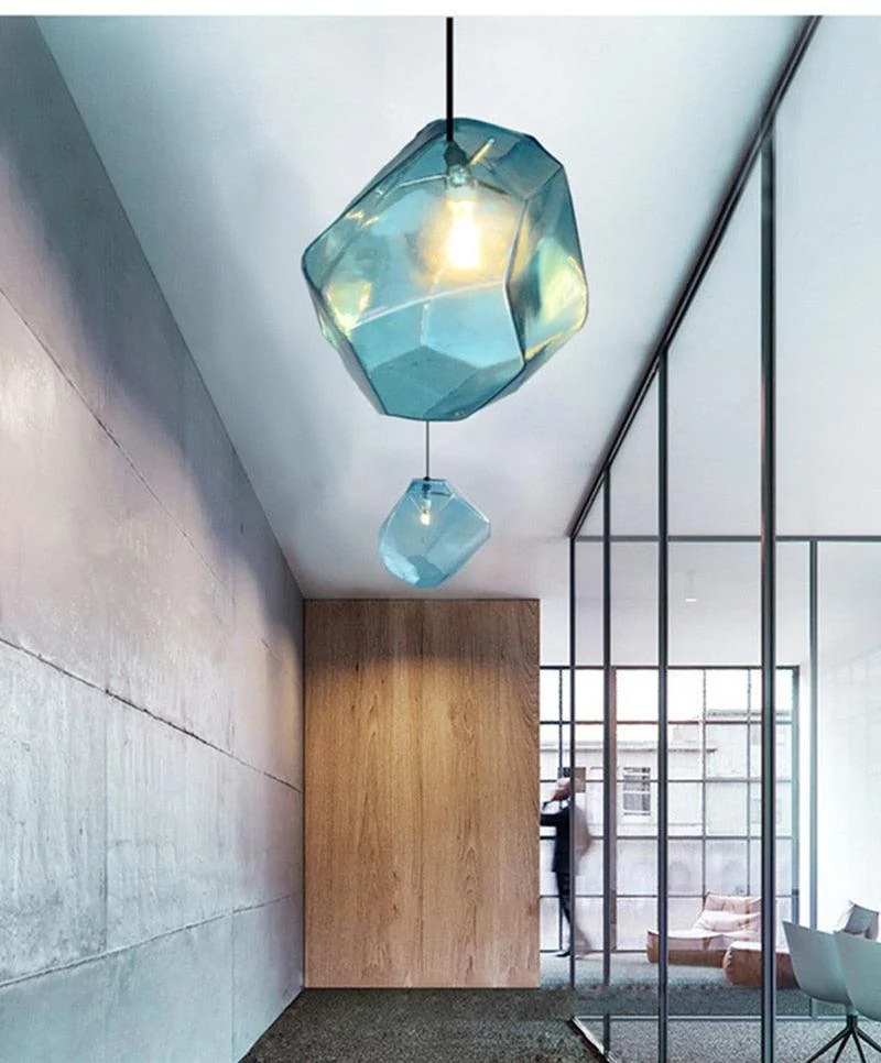 Chunk Of Crystal - Colorful Modern Glass Pendant Light -  - #tag1#