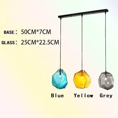 Chunk Of Crystal - Colorful Modern Glass Pendant Light -  - #tag1#