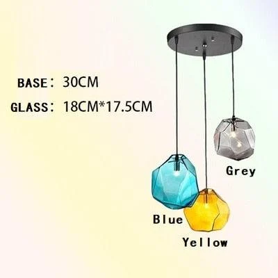 Chunk Of Crystal - Colorful Modern Glass Pendant Light -  - #tag1#