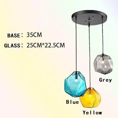 Chunk Of Crystal - Colorful Modern Glass Pendant Light -  - #tag1#