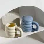 Chunky Ceramic Coffee Mug With Lid tag1
