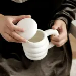 Chunky Ceramic Coffee Mug With Lid tag1