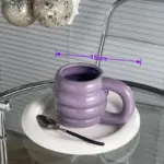 Chunky Ceramic Coffee Mug With Lid tag1