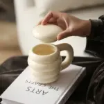 Chunky Ceramic Coffee Mug With Lid tag1