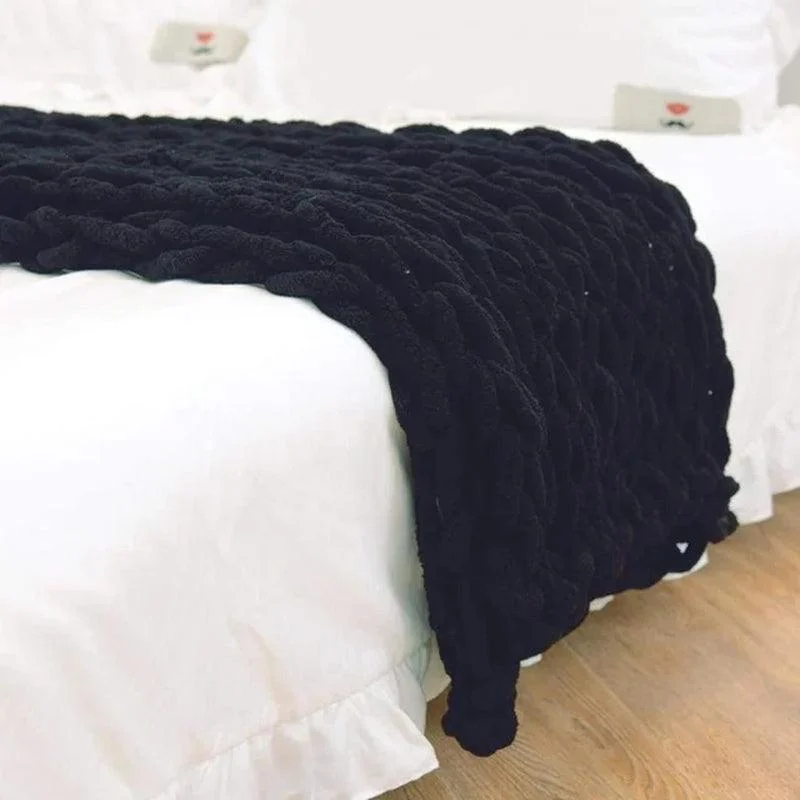 Chunky Hand Knitted Blanket -  - #tag1#