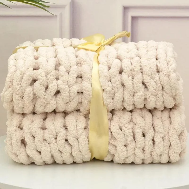 Chunky Hand Knitted Blanket -  - #tag1#