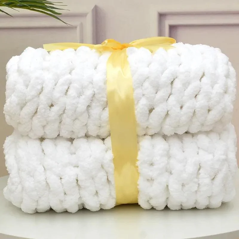 Chunky Hand Knitted Blanket -  - #tag1#