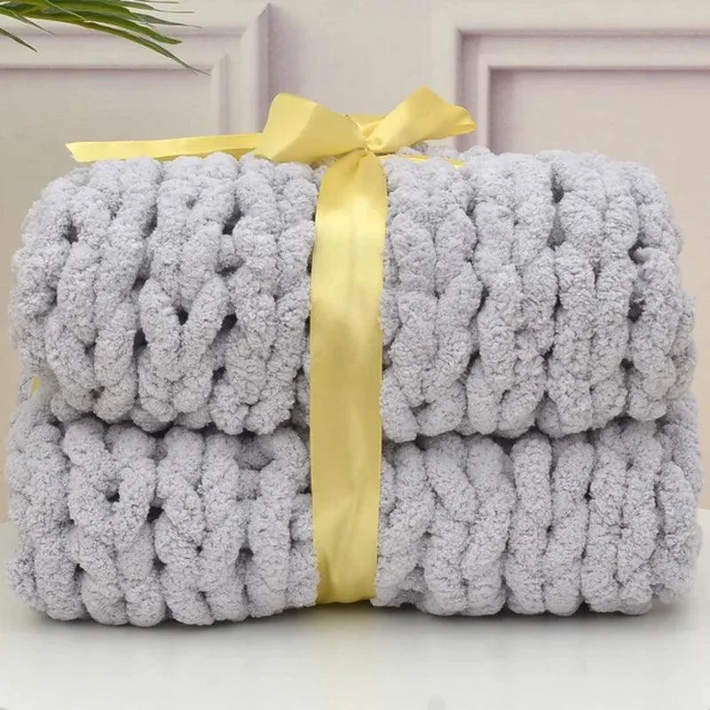 Chunky Hand Knitted Blanket -  - #tag1#