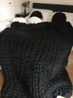 Chunky Knit Blanket Cozy Wool Throw for Every Space