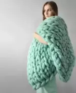 Chunky Knit Blanket Cozy Wool Throw for Every Space