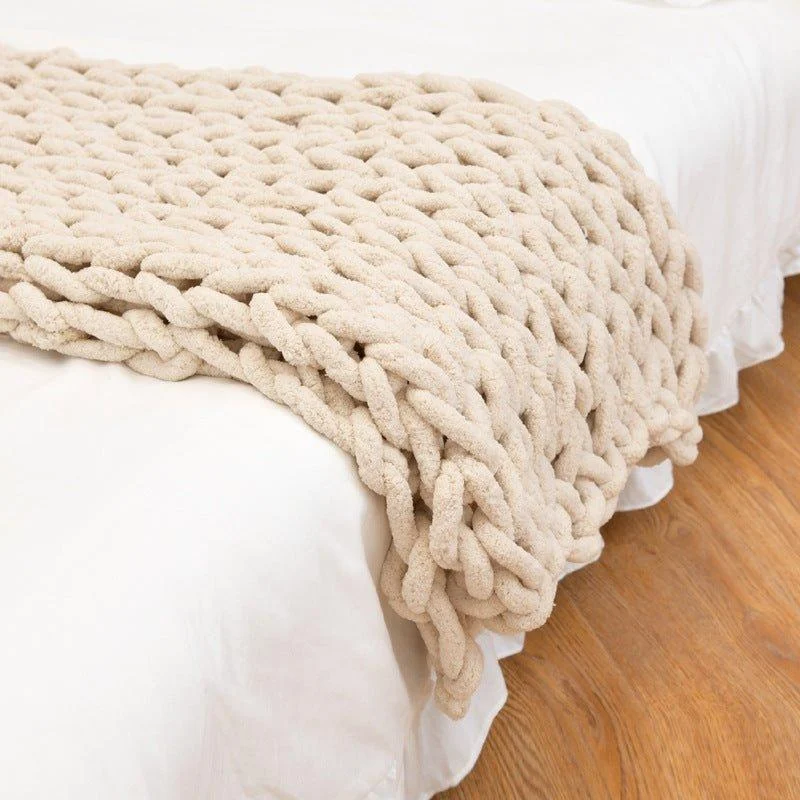 Chunky Knitted Blanket -