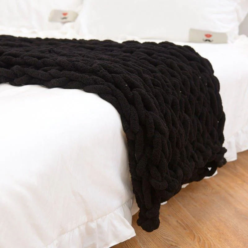 Chunky Knitted Blanket -