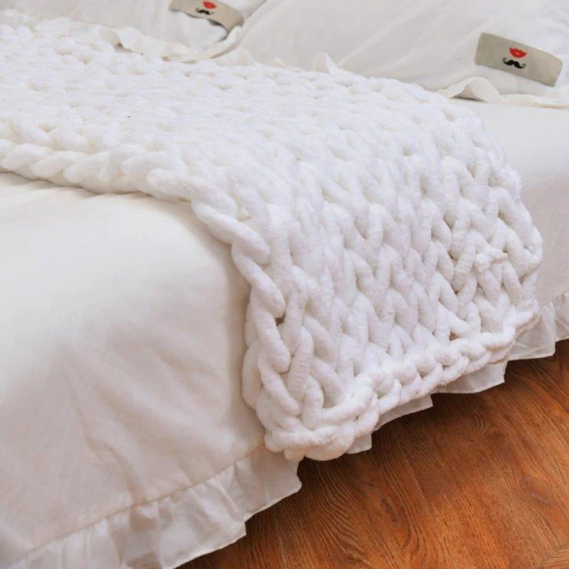 Chunky Knitted Blanket -