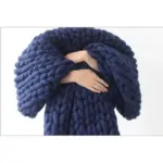 Chunky Merino Knitted Blanket