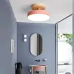 CircleAisleSemiFlushMountLightFixtureMetalLEDNordicSemiFlushMountCeilingFixture
