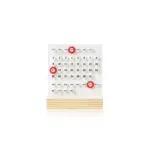Circle Ornament Wooden Stand Calendar