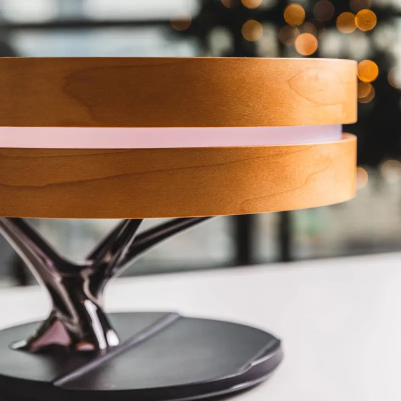 Circle of Life Lamp Round Wooden Table Lamp tag1