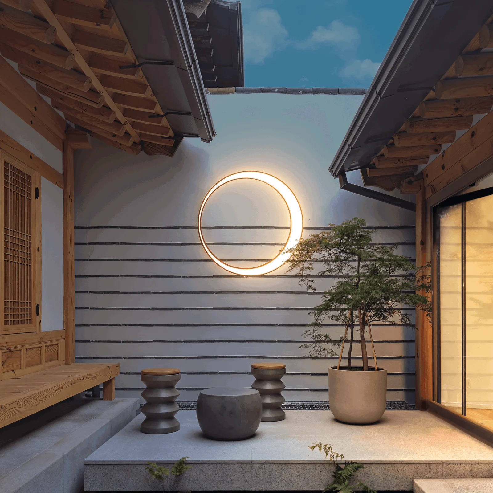 CircuLite Garden Lighting - Waterproof Circular Wall Lights - Outdoor Lights LED -  - #tag1#