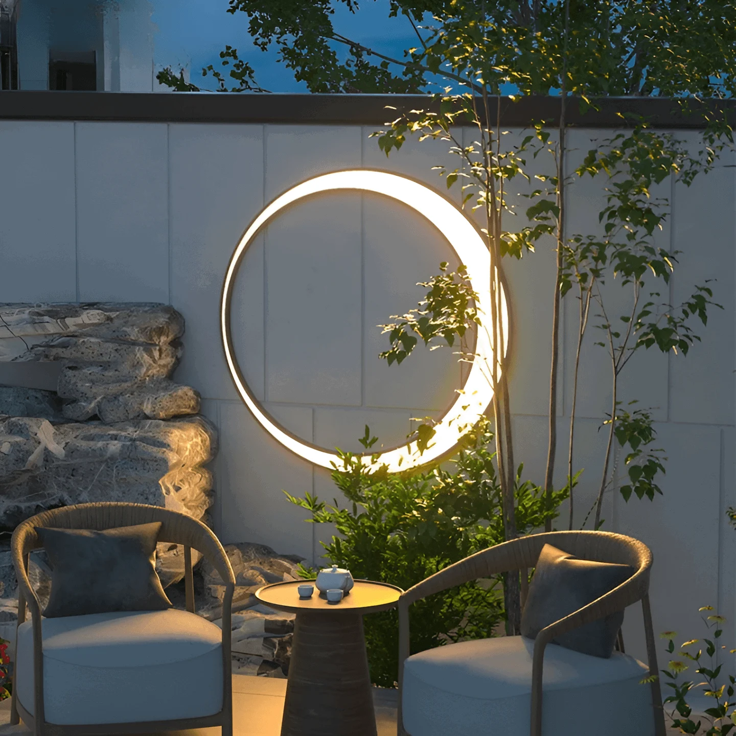 CircuLite Garden Lighting - Waterproof Circular Wall Lights - Outdoor Lights LED -  - #tag1#
