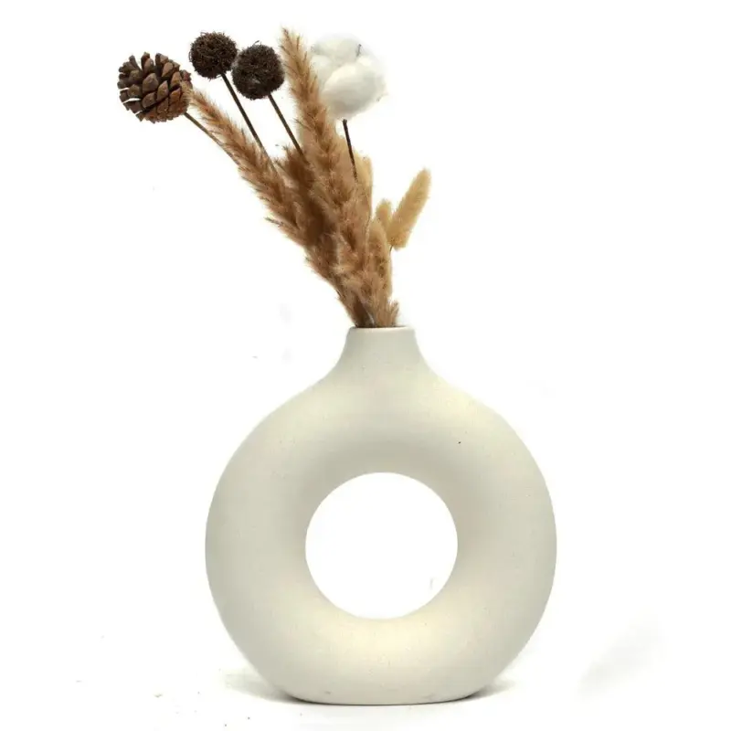 Circular Hollow Ceramic Vase tag1