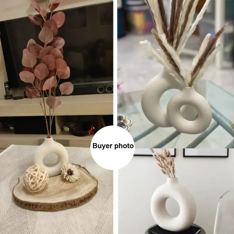 Circular Hollow Ceramic Vase tag1