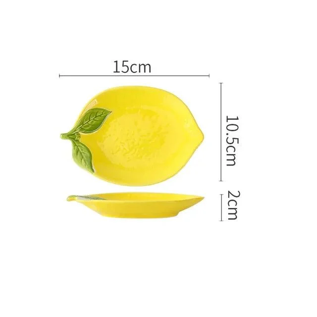 CitrusGlow - Lemon Ceramic Tableware -  - #tag1#