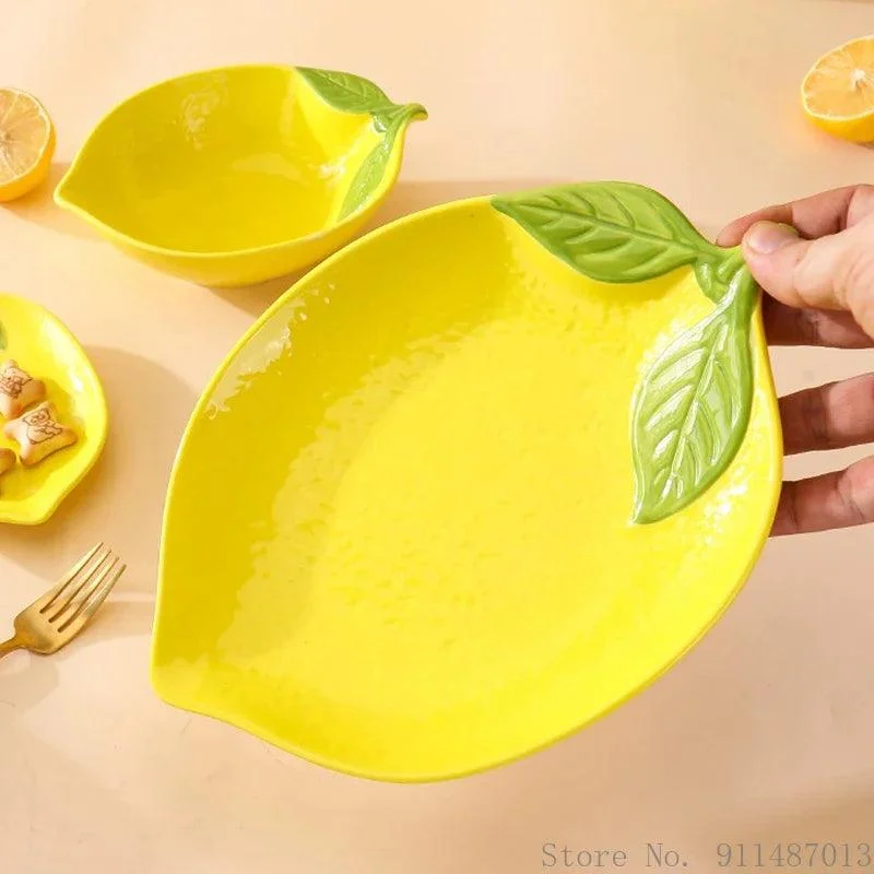 CitrusGlow - Lemon Ceramic Tableware -  - #tag1#