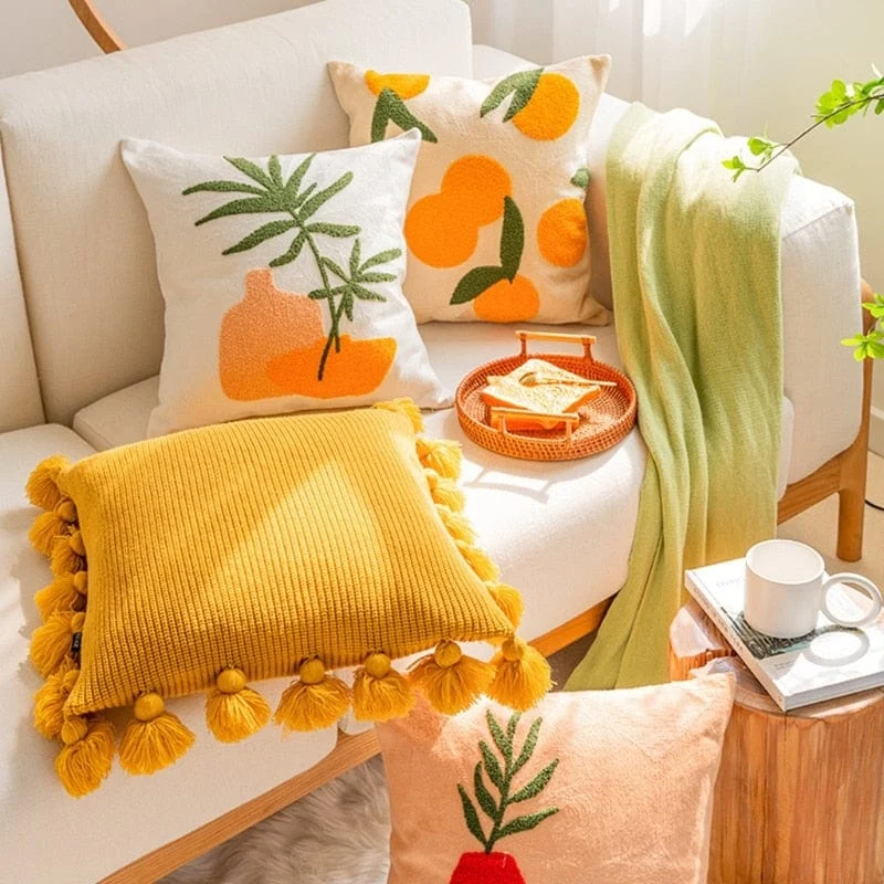 Citrus Woven Pillow Cover -  - #tag1#