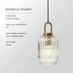 ClaChic_Hanging_Lamp_-_White_Gold_Nordic_Ribbed_Glass_Pendant_Light_-_-_tag1_-4176968 ClaChic Hanging Lamp White Gold Nordic Ribbed Glass Pendant Light tag1
