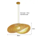 Classic Bamboo Chandelier Handmade Rattan Pendant Light