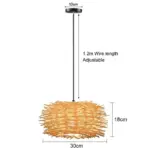 Classic Bamboo Chandelier Handmade Rattan Pendant Light