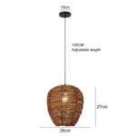 Classic Bamboo Chandelier Handmade Rattan Pendant Light