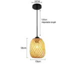 Classic Bamboo Chandelier Handmade Rattan Pendant Light