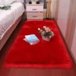 Classic_Color_Red_Black_Plush_Rugs_Long_Hair_Carpet_Mat_Floor_Living_Room_-_-4159100 Classic Color Red Black Plush Rugs Long Hair Carpet Mat Floor Living Room