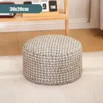Classic Round Check Pattern Living Room Stool tag1