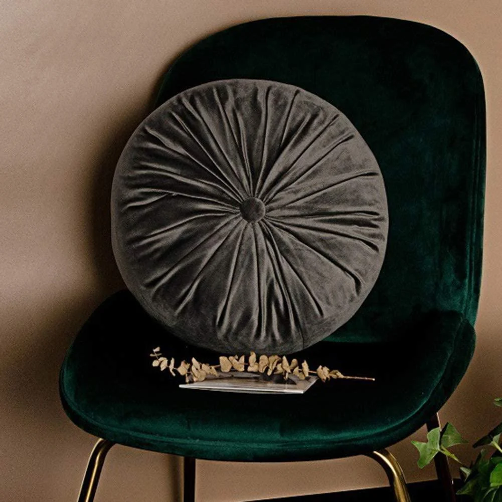 Classic Round Velvet Seat Cushion -  - #tag1#