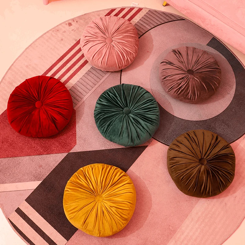 Classic Round Velvet Seat Cushion -  - #tag1#