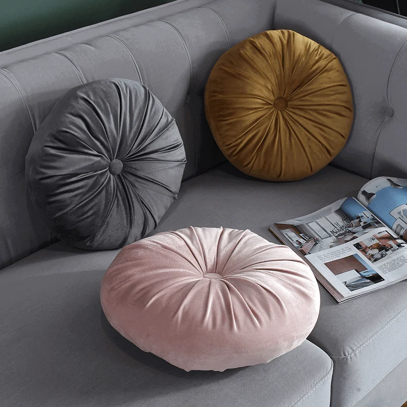 Classic Round Velvet Seat Cushion -  - #tag1#