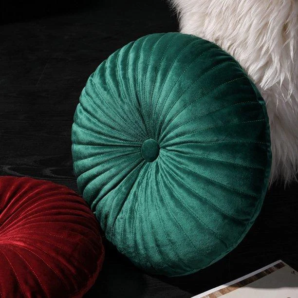 Classic Round Velvet Seat Cushion -  - #tag1#