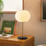 Classic Silk White Night Lamp for Bedroom tag1