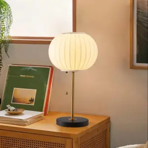 Classic Silk White Night Lamp for Bedroom