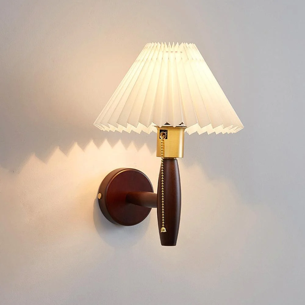 Classic Walnut Folding Shade Wall Lamp -  - #tag1#