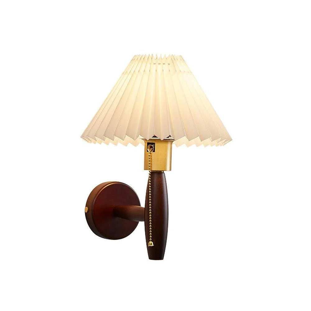Classic Walnut Folding Shade Wall Lamp -  - #tag1#