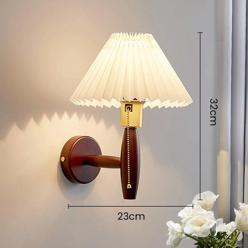 Classic Walnut Folding Shade Wall Lamp -  - #tag1#