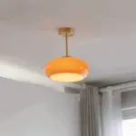 Classic Yellow Vintage Ceiling Light Retro Semi Flush Mount Lights tag1