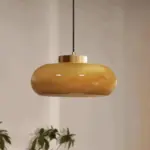 Classic Yellow Vintage Ceiling Light Retro Semi Flush Mount Lights tag1